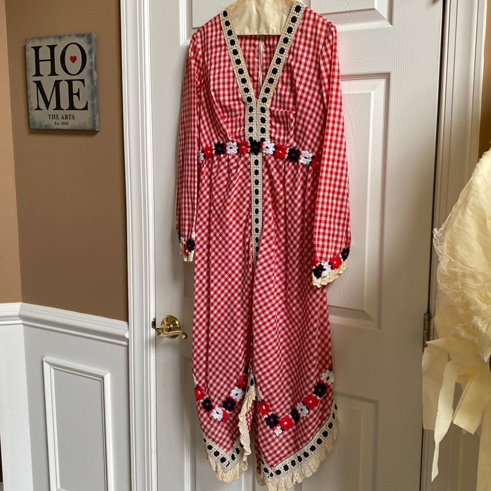 Women’s red checkerboard dress